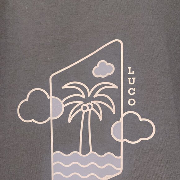 NEVER USED - Grey Palm Paradise Tee - centre chest - LuCo - Picture 3 of 3